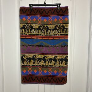 Vintage 1990s Rare Jay Franco Egyptian Hieroglyphics Beach Towel 30” x 57”